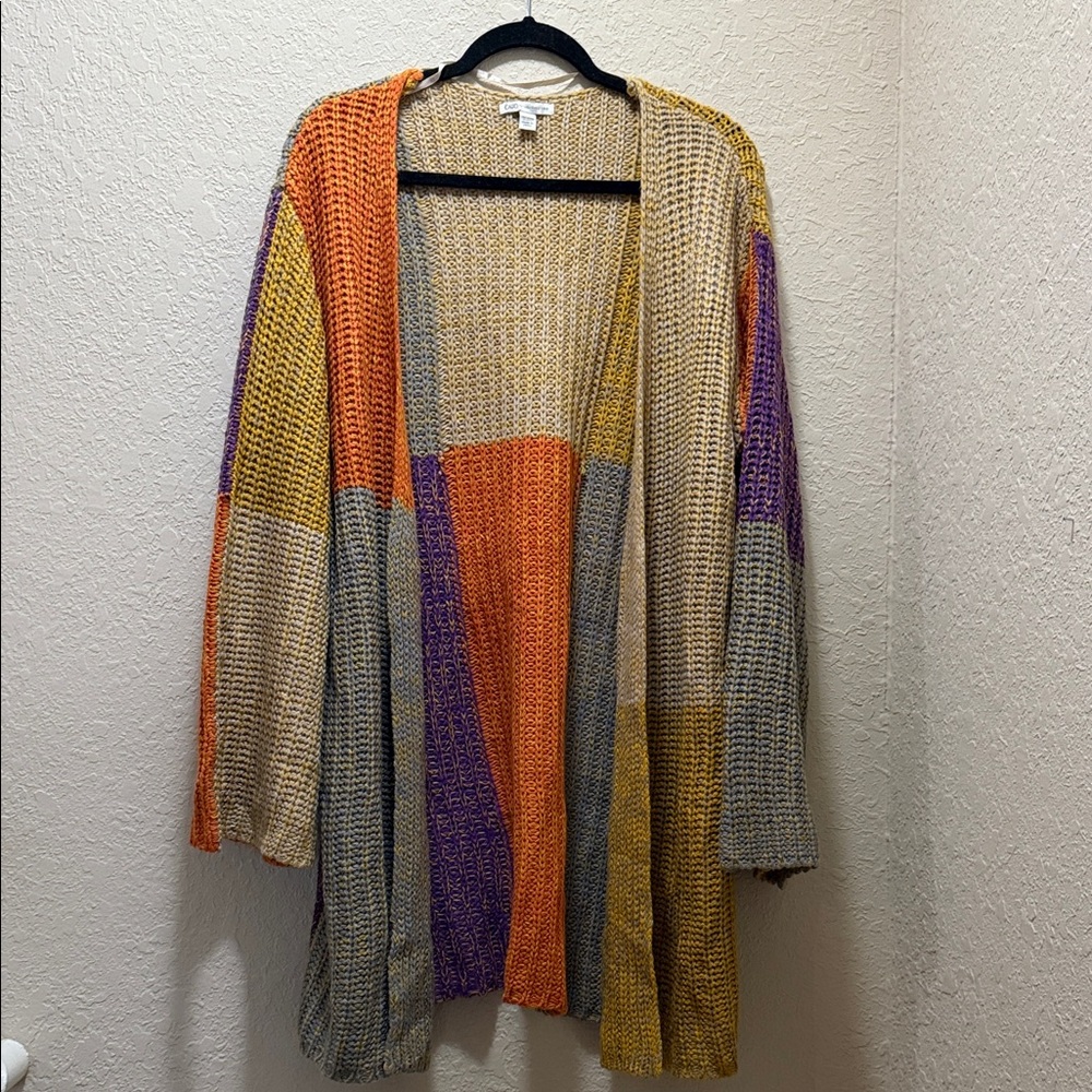 Nwot, Multicolor Patchwork Cardigan - image 1